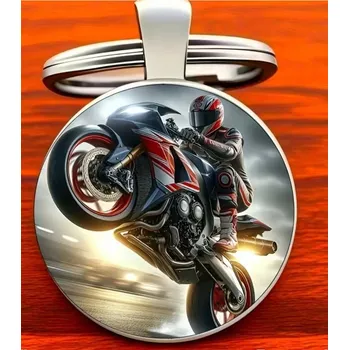 Přívěsek na klíče motorka