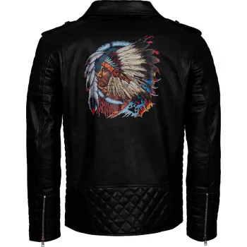 Pánský křivák Pánská Kožená Bunda Křivák Belex Indi Brixton Černá Velikost: XL