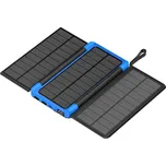 Skládací Solární 10000mAh Bezdrátová Powerbanka - Modrá