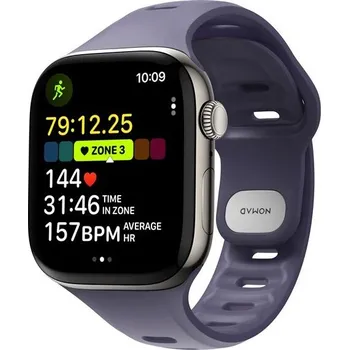 Chytré hodinky Nomad Tempo Band FKM řemínek Apple Watch 41mm/42mm purple