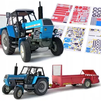 Papírový model Papírový model Zetor Crystal 8011 s rozmetadlem RU-5 1:32