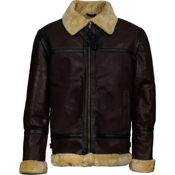 Pánský bomber Pánská Kožená Zimní Bunda Elvion Ravére Brown Brixton Hnědá Velikost: M