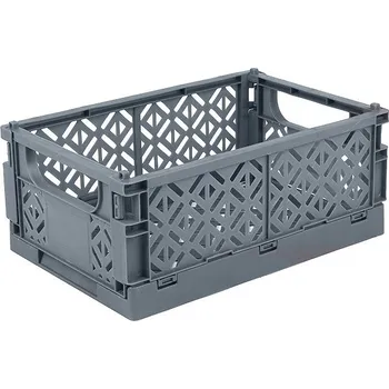 Úložný box DOCHTMANN Přepravka skládací šedá 16,5 × 25 × 10 cm