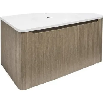 Nábytek Koupelnová skříňka s umyvadlem Naturel Austen 79x47,5x45 cm clear brown mat AUSTEN80CB