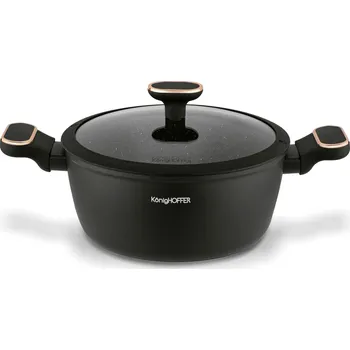 Sada nádobí Sada 4 hliníkových hrnců a pánví s nepřilnavým povrchem a pokličkami KONIGHOFFER LOTTE