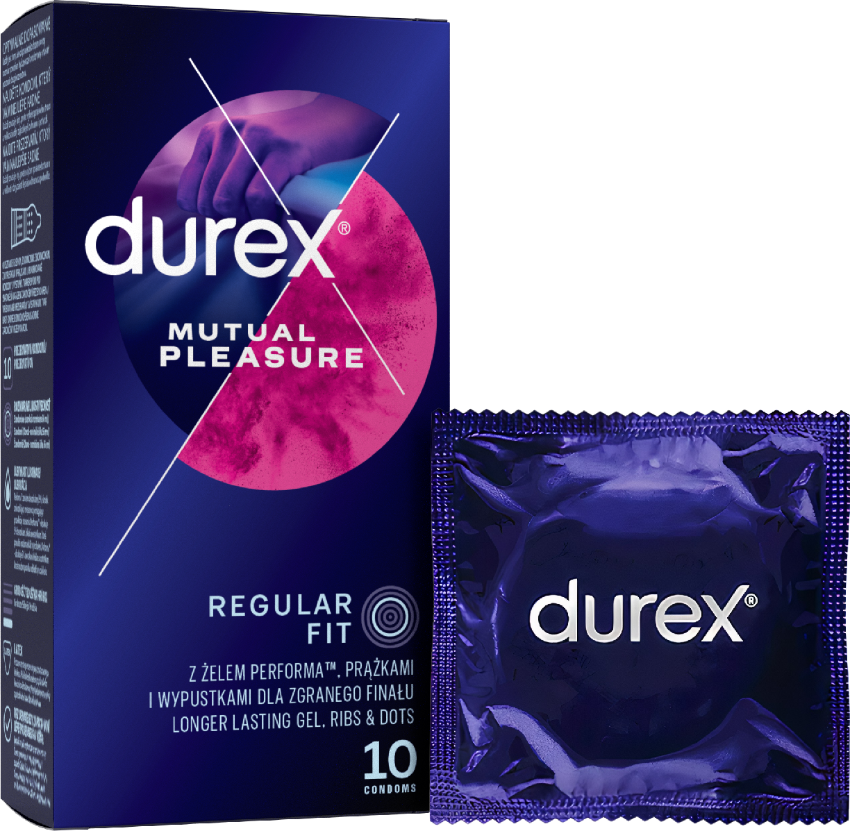 Durex Mutual Pleasure - Vroubkované kondomy (10 ks)