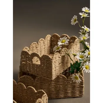 Úložný box Sinsay - Pletený úložný koš - béžová - 75271-08X - 75271-08X-M