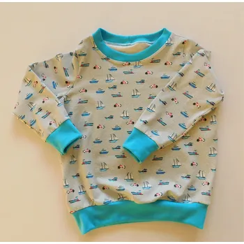 Chlapecká mikina Mikina LODĚ NA ŠEDÉ Velikost: 116