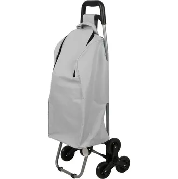 DOCHTMANN Nákupní vozík, nákupní taška šedá 35x28x92cm