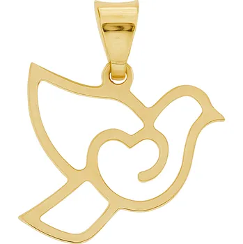Přívěsek Lillian Vassago Zlatý přívěsek holubice se srdcem LLV31-GP048