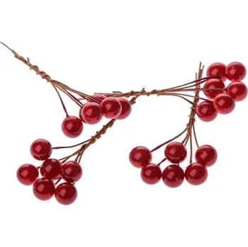 umělá květina Casa de Engel Umělý svazek červených bobulí - sada 4 ks
