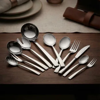 Příbor Nerezová sada příborů pro 12&nbsp;osob v koženém kufříku FUTURE (69&nbsp;dílů)