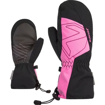 Dětské zimní rukavice Ziener Lavalino AS AW Jr black fuchsia pink - palčáky velikost rukavic 9 let (5,5)