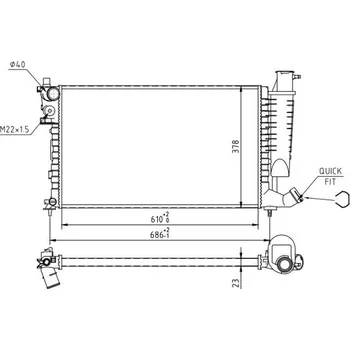 Chladič motoru Chladič, chlazení motoru HART 637 132