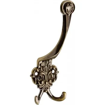 Věšák 66204 věšák H2 staromosaz (Nástěnný věšák v povrchu mosaz. Praktický doplněk do interiéru.)