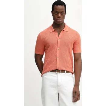 Pánská košile Bavlněná košile Joop! 30100054 oranžová 24X, vel. L