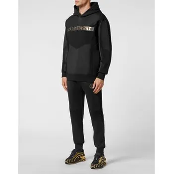 Pánská mikina Plein Sport Mikina 1009 Černá Regular Fit 4XL