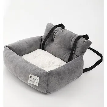 Pelíšek pro psa Hapet Autosedačka pro psa polstrovaná šedá