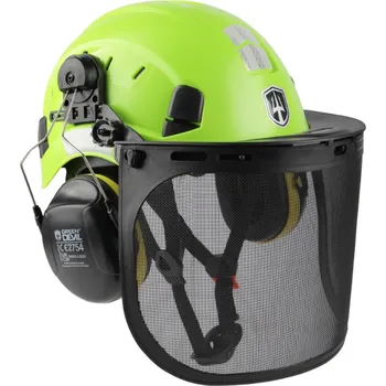 Pracovní přilba Ochranná helma s maskou GREEN DEVIL zelená