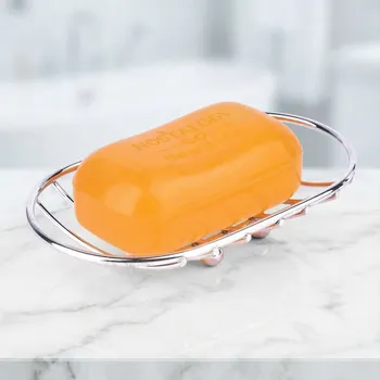 Mýdlenka Kovová stojící mýdlenka Tadar 14 × 9,2 × 3 cm oválná