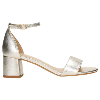 Dámské sandále Stříbrné Dámské Letní Sandálky Na Vysokém Podpatku Wojas 7605158 40