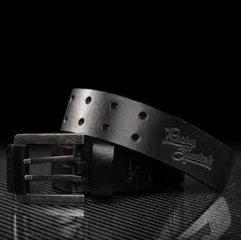 Opasek 4SR Kožený Pásek Double Černý – M 40/100