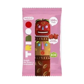 Bonbon Ovocné měkké bonbónky jablko a jahody 100% BIO