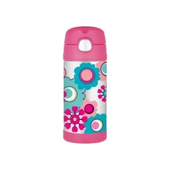 Termoska Thermos FUNtainer 355 ml květy Růžová termoska