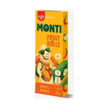 Cukrovinka Monti ovocná trubička jablko a mango 30 g
