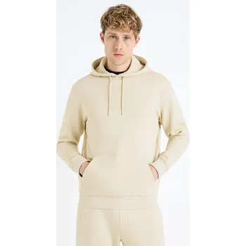 Pánské oblečení Celio Mikina s kapucí Fesix - Pánské Celio krémová 2913602