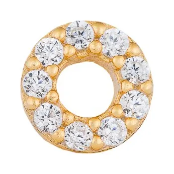 Piercing franco bene Kruhová piercingová náušnice - pozlacená | 683