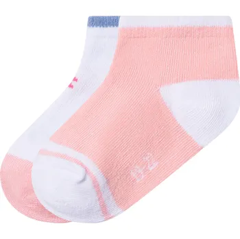 Dívčí oblečení lupilu® Dětské ponožky s BIO bavlnou, 2 páry (květiny/růžová/bílá, 23/26)
