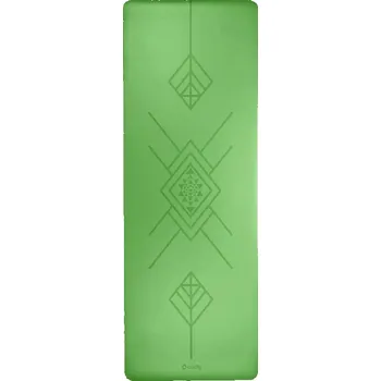 podložka na cvičení Podložka na jógu Bodhi Phoenix TribAlign Green z přírodního kaučuku 185 x 66 cm | 4 mm | 2,5 kg