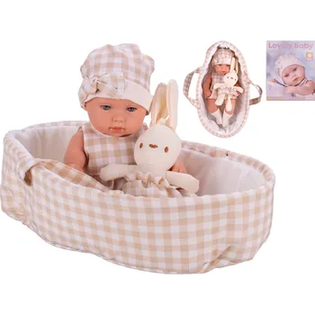 Panenka Panenka miminko se zajíčkem v nosítku, 33 cm