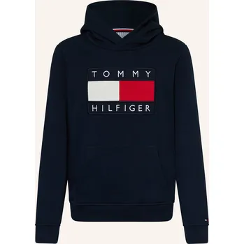 Dámská mikina Tommy Hilfiger Dětská Mikina S Kapucí, tmavě modrá, 176