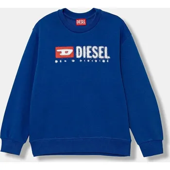 Chlapecká mikina Dětská bavlněná mikina Diesel SDROPS OVER SWEAT-SHIRT J02483 modrá 57X, vel. 120