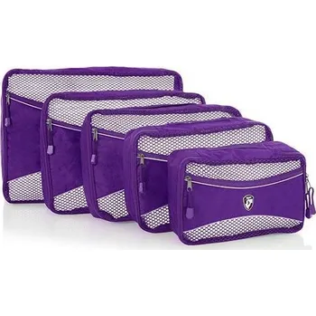 Příslušenství k zavazadlu Obal na oblečení do kufru Heys Eco Packing Cube 5pc Set II Barva: Purple