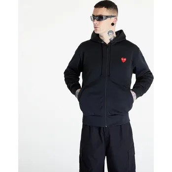 Pánská mikina Mikina Comme des Garçons PLAY Heart Logo Sweatshirt Knit UNISEX Black XXL