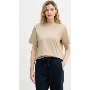 Bavlněné tričko BOSS Eharpa 50552064 béžová 08X, vel. S