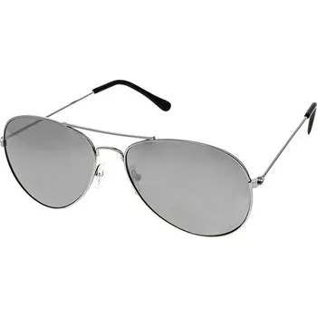 OEM Sluneční brýle pilotky Conor stříbrné obroučky zrcadlová stříbrná skla