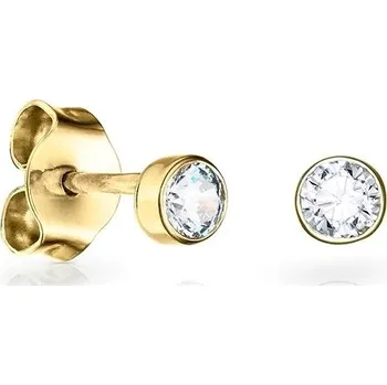 Náušnice DOLCZE Dětské zlaté náušnice Little Gold Round 100103 (Au 585/1000, 0,7 g)