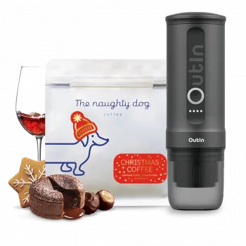 Příprava kávy The naughty dog vánoční edice Outin set - Space Grey