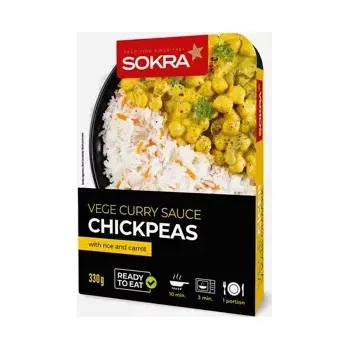 konzervovaná ryba Vege cizrna v kari omáčce s vařenou rýží 330 g