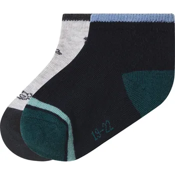 lupilu® Dětské ponožky s BIO bavlnou, 2 páry (auta / šedá / navy modrá, 19/22)