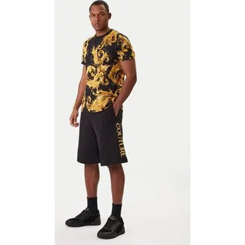 Pánské tričko Versace Jeans Couture T-Shirt 80GAH6S0 JS543 Černá Regular Fit XXL