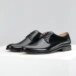 Černé Lesklé Pánské Kožené Boty Z Lícové Kůže Wojas 1005551 46