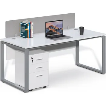 Psací stůl Kancelářský stůl s kontejnerem Houseland Prime Max 01 180 cm bílý