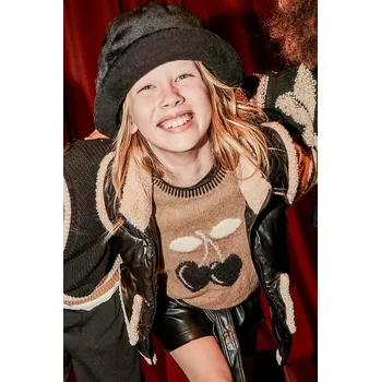 Dívčí svetr Dětský svetr Mayoral 7316.8J.Junior.9BYA hnědá 82X, vel. 157