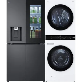 Set domácích spotřebičů LG GMG960EVEE + LG WashTower WT1716WWF