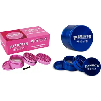 higarden Čtyřdílná kovová drtička Elements, 61 mm Barva: Modrá